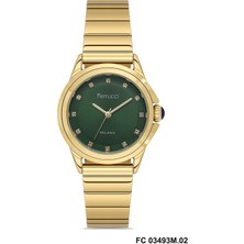 Ferrucci FC03493M.02 Altın Renk-Yeşil Kadran 30 mm Kadın Kol Saati