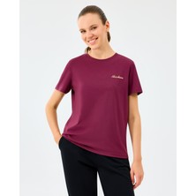 Skechers W Light Fabric T-Shirt Kadın Bordo Tshirt S2520239-3877