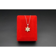 Siyah İnci Oltutaşı 925 Ayar Gümüş Sarı Kanatlı Lotus Kadın Kolye SK00049