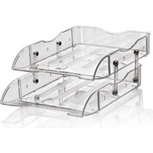 Bafix Evrak Rafı Hareketli Plastik 2 Kartlı Şeffaf 222