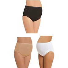 Kota Hamile Külot Büyük Beden Dokuma Kumaşla Gün Boyu Konfor 3 Adet Farklı Renk Seçenekleri