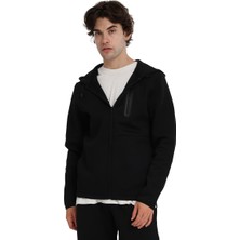 Arvada Erkek Siyah Günlük Stil Eşofman Üstü 25KE1007-SYH