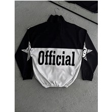 Unisex Beyaz Official Dijital Baskılı Su ve Rüzgar Geçirmez Yağmurluk&rüzgarlık