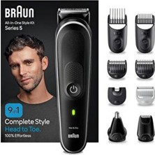 9-In-1 Multi Grooming Kit Series 5, Ultra Sharp Blades, 100MIN Runtime, Pouch - Mgk 5410
