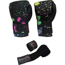 DragonDo Akira Boks Eldiveni ve Bandaj 2'li Set Suni Deri Malzemeden Üretilmiş Antreman ve Müsabaka İçin