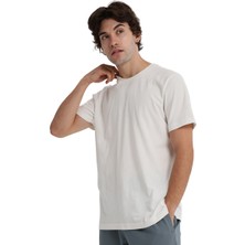 Bow Erkek Beyaz Günlük Stil T-Shirt 25KE1016-KBYZ