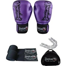 Favela Kick Boks Eldiveni, Boks Eldiveni, Muay Thai Eldiveni Bandaj ve Dişlikli 3lü Set Dragon Boks