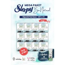 Sleepy 12 Al 10 Öde, 26'lı Gece Bio Hijyenik Ped Mega Paket ve Rosıe Makyaj Pamuğu