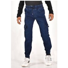 Kargo Cep Çocuk Erkek Komando  Likralı Kot Pantolon