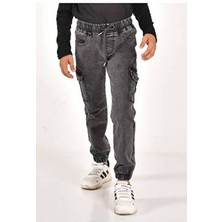 Kargo Cep Çocuk Erkek Komando  Likralı Kot Pantolon