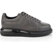 Gri Hakiki Deri Erkek Sneaker E01811100743
