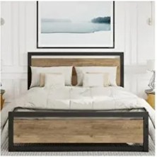 HFT Home Metal Karyola, Çift Kişilik Retro Tasarım, Dayanıklı Metal Malzeme ile Renk Seçenekli