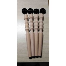 38 CM 4'lük Ham Cnc Kesimli Dekoratif Masa&sehpa Ayağı
