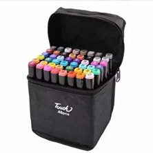 Çift Taraflı 48 Li Profesyonel Kalem Seti Taşımalı Çantalı Premium Marker Keçeli Kalem (Standsız)