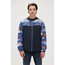 Bad Bear Doyle Asfalt Erkek Rüzgarlık Siyah Desenli Kapüşonlu Teknik Kumaş ile Rahat Kullanım