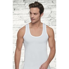 Tutku Erkek Penye Klasik  Beyaz Atlet TER0101  6'lı Paket + Elastan Likralı Pamuklu Boxer  Gri Külot TER0114  6'lı Paket