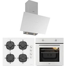 Esty Karma Ankastre Set  ( Esty AEF6601W04 - CS5335W02 - 3481 Flam Beyaz )