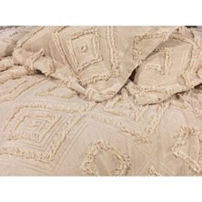 Sofya Iskandinav Çift Kişilik Püsküllü Yatak Örtüsü 250X260 2 Yastık 50X80