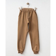 Re&Gi Rekor Unisex Alt Eşofman Okul ve Gündelik Iki Iplik Mevsimlik Bej 5-12 Yaş