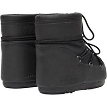 Moon Boot Icon Low Rubber Kadın Bağcıksız Bot Hakiki Deri Siyah Düz Desenli Dolgu Topuklu