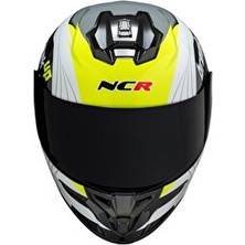 NCR Rapid Siyah Camlı Tam Yüz Kapalı Motosiklet Kaskı Hafif Plastik Malzemeden ECE Belgeli