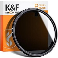K&f Consept 62MM Varıable ND2-ND400 Slim Filtre (1-9 Arası Değişken )