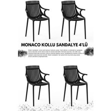 Monako Kollu  Lüx Cafe &  Restaurant  Sandalyesi 4 Lü Set