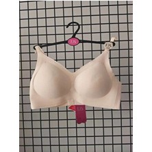 F.K. Bej Renk Lazer Kesim Çıkabilen Pedli Bralet Sütyen-1241 90B Minimizer Kap Konforlu Tasarım ve Destek