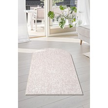Valery Home Yıkanabilir Kaymaz Tabanlı Briella Kesme Rulo Halı Seccade Krem-Bej Polyester Klasik Desen