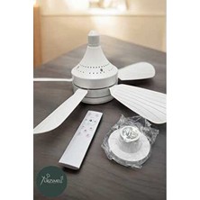 Karayel Fan LED Işıklı Vantilatör 82W Kumandalı Ampul Ayarlanabilir Zamanlayıcılı