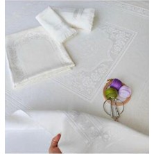 Etamin Işlemelik Pano Seccade, Bohça, El Yüz ve Mutfak Havlusu 4'lü Kanaviçe Seti