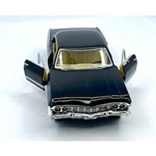 Kinsmart Çek Bırak 1967 Chevrolet Impala Siyah Renkli Metal Oyuncak Araba