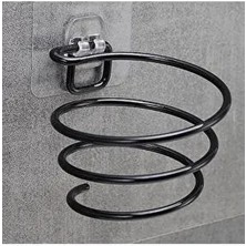 Yapışkanlı Siyah Banyo Fön Makinesi Düzenleyicisi | Şık Tasarım | Kolay Montaj