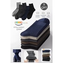 5 Çift Erkek Çorap Basic Fitilli Pamuk Soket (Yazlık Çorap)