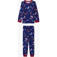 Penti Lacivert Erkek Çocuk Bear Style Ayı Desenli Termal Etkili  Pijama Takımı
