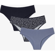 Çiçek Desenli Daisy Girl Düşük Bel 3'lü Hipster Külot