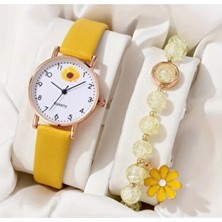 2'li Kadın Moda Kuvars Saat Seti Saat ile Bileklik ( Kutusuz )