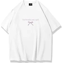 Kadın I'm Literally Just A Girl Tshirt Beyaz