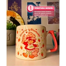 Çilek Kız Strawberry Shortcake Nostaljik Baskılı Kupa Bardak Çay Kahve Fincanı
