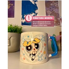 Powerpuff Girls - Bubbles Kalp Detaylı Kupa Bardak Kahve Fincanı