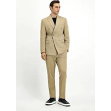 Kiğılı 7 Drop Slim Fit Dar Kesim Mevsimlik Kruvaze Takım Elbise