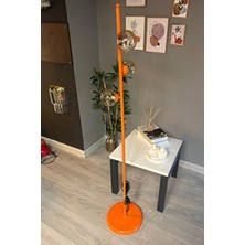 Lambader Bal Rengi Cam Başlık Modern Dekoratif Metal Oturma Odası Zemin Lambası