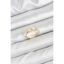 Pirinç Gold Renk Fiyonk Model Kadın Yüzük - EBJ250927W37925