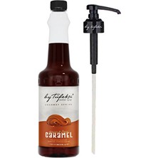 Gourmet Series Karamel Aromalı Şekersiz Kokteyl, Pasta ve Kahve Şurubu 750 ml Şurup Pompası