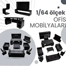 1/64 Ölçek Diorama Maket Ofis Seti
