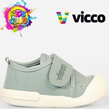 Vicco Anka II Mavi Ortopedik Çocuk Spor Ayakkabı Kadın Suni Deri Düz Taban Günlük Kullanım İçin