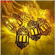 Ramazan Kandili 2 Pilli LED 2 Metre Süsleme Dekor Işık