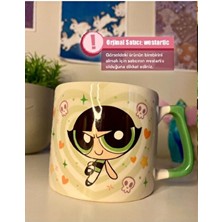 Powerpuff Girls - Buttercup Kalp Detaylı Kupa Bardak Kahve Fincanı