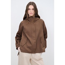 Şapka Detaylı Trençkot