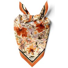 Orange Flower Desen Bandana/fular